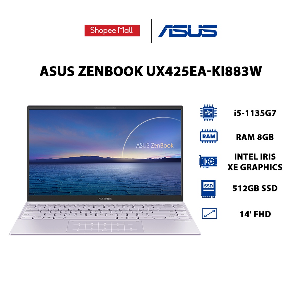Laptop ASUS ZenBook UX425EA-KI883W i5-1135G7 | 8GB | 512GB | 14' FHD