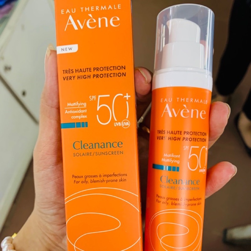 [Bill Pháp-Mẫu mới] Kem chống nắng Avene SPF50+ 50ml Fluid/Cleanance