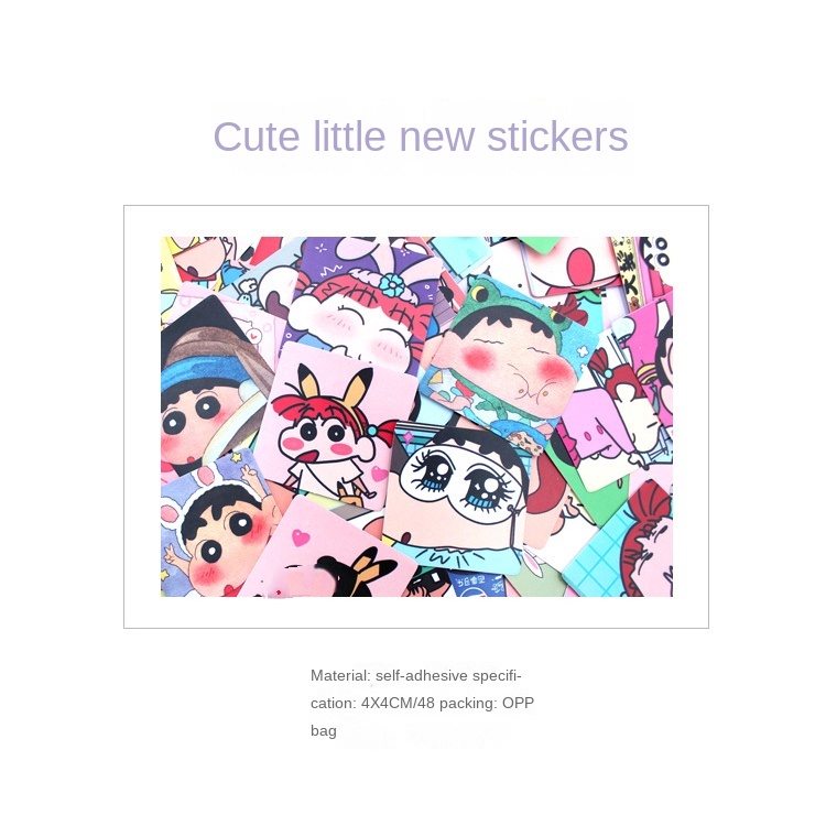 Bộ 48 Tấm Hình Dán Shin-Chan Dễ Thương Trang Trí Sổ Tay