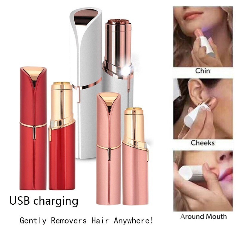 Máy Cạo Râu Mini Hình Thỏi Son Sạc USB Tiện Dụng Cho Nữ