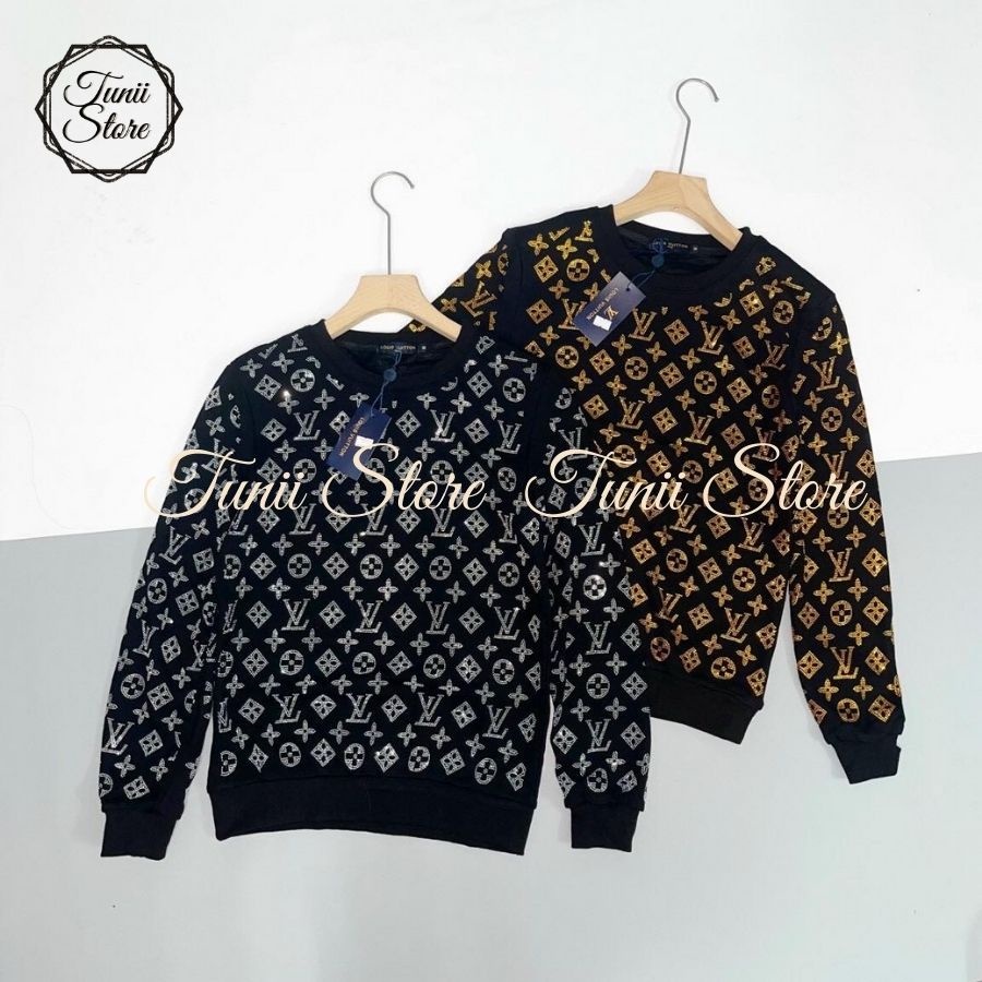 Áo Nỉ Thu Đông LV Mã TU00312 Màu Nổi Bật - Áo Đôi Nam Nữ Nỉ Da Cá - Tunii Store