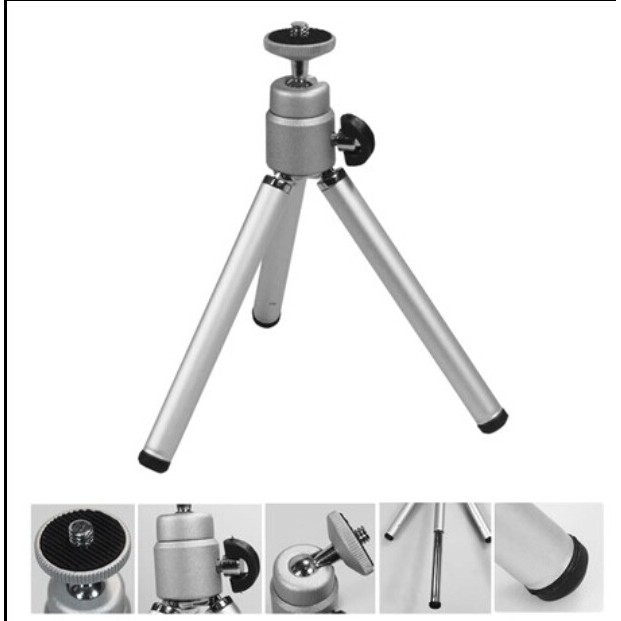 Tripod 3 Chân Mini Tripod Mini Dùng Cho Điện Thoại Máy Ảnh Nhỏ Tặng Kẹp Điện Thoại