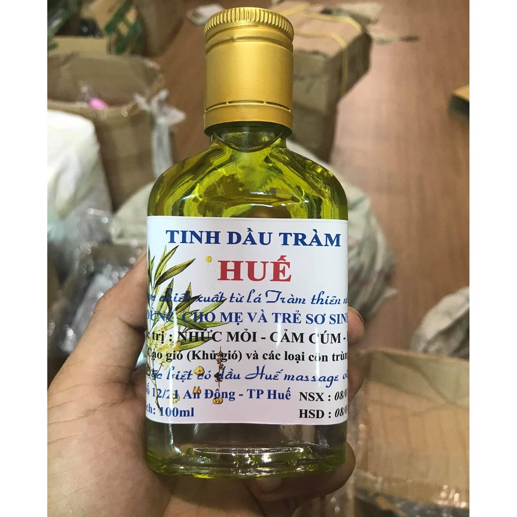 Tinh Dầu Tràm Huế Nguyên Chất Lọ Dẹt 100Ml