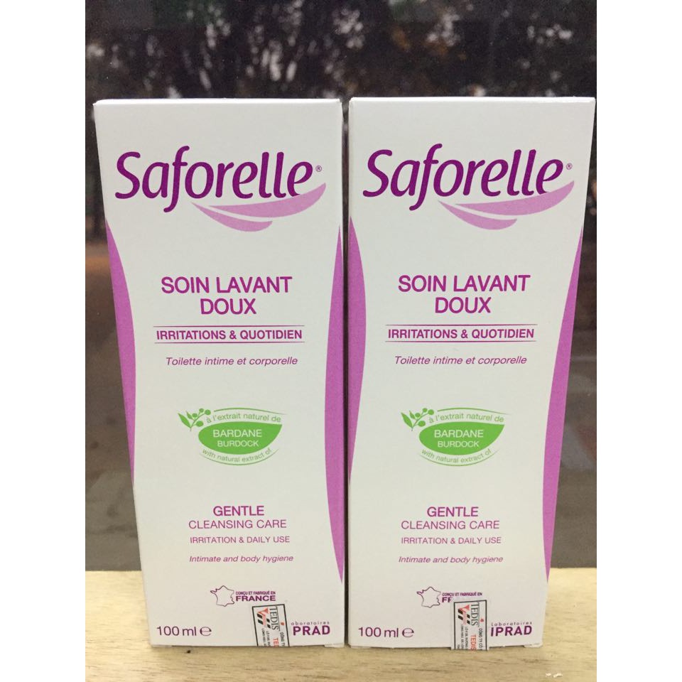 Dung dịch vệ sinh phụ nữ Saforelle-Pháp (chăm sóc da nhạy cảm hương dịu nhẹ 100ml)