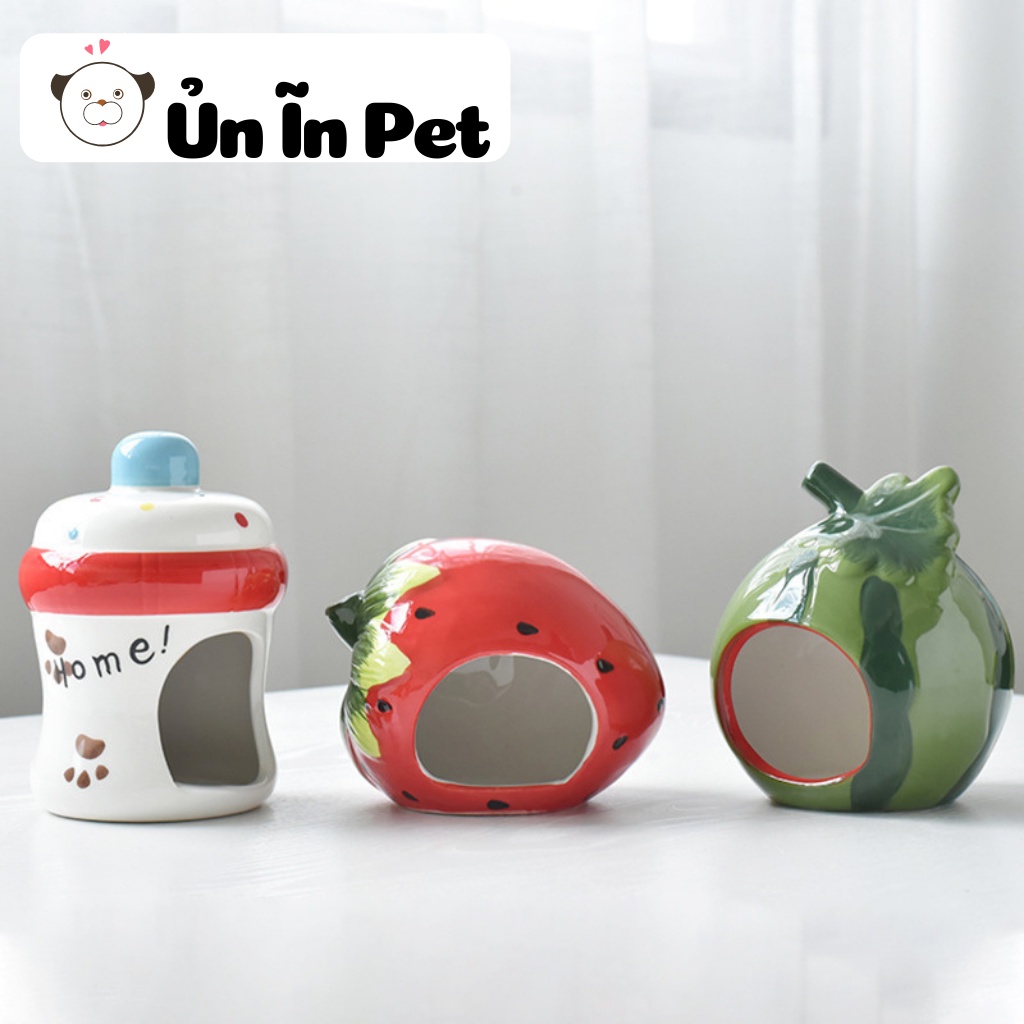 Nhà ngủ sứ hamster, BÌNH SỮA siêu mát, dễ thương