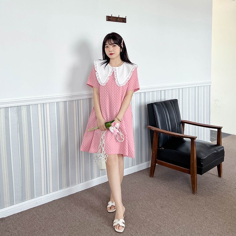 Vaky Xu Ng Đầm Thun Tay Ngắn Dáng Ôm Che Bụng Cỡ Lớn Thời Trang Mùa Hè Cho Nữ