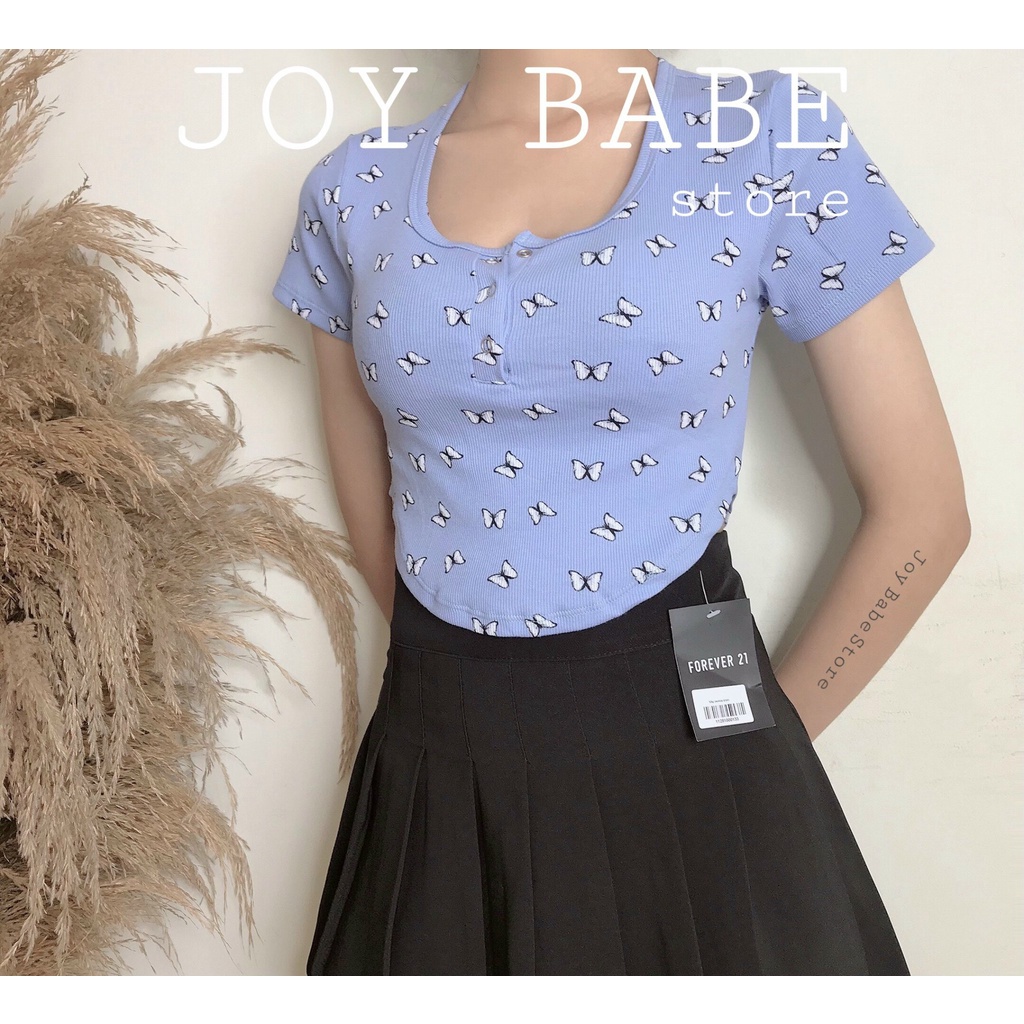 Áo croptop kiểu sexy JOY BABE form ôm 🥀 thun xịn hack dáng co giãn 4 chiều, áo crop top kieu tay ngắn CRON 218 -5A