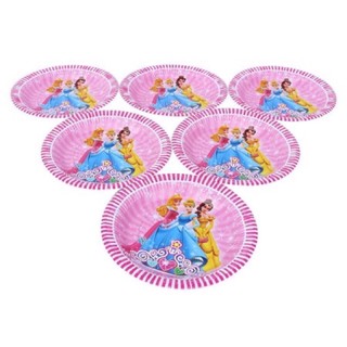 (Set 6 cái) Set dĩa mẫu bé gái trang trí sinh nhật, party, đầy tháng, thôi nôi, sự kiện…