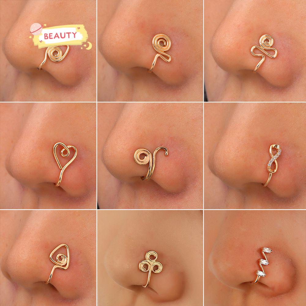 Khuyên Kẹp Mũi Giả Xỏ Phong Cách Châu Phi