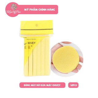 Bông Mút Nở Rửa Mặt Chivey 12 Cái