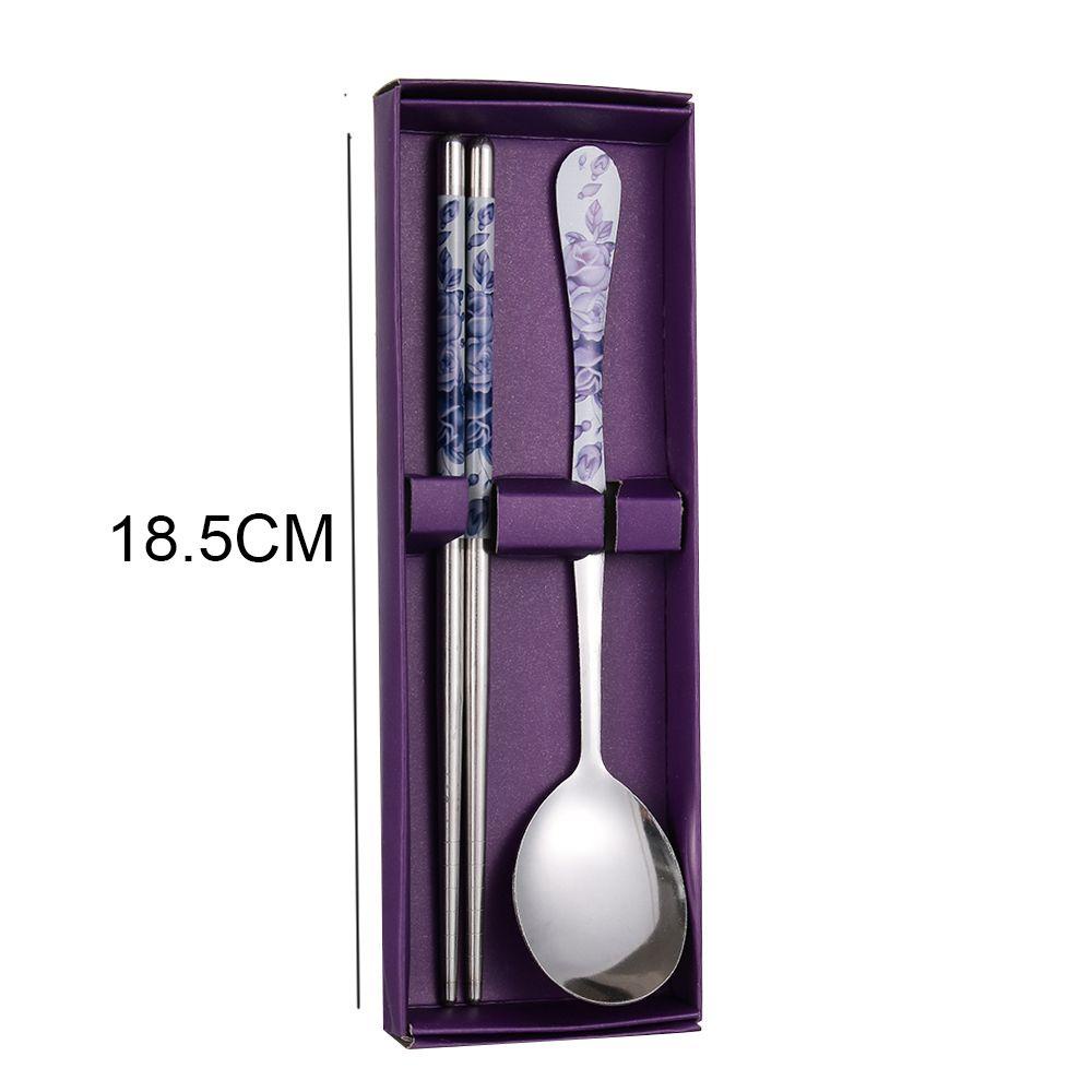 YANN1 2pcs/set Spoon Chopsticks Travel Camping Korean Custom Polishing Tableware Dinnerware
