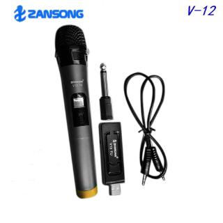 Bộ Micro Không Dây Zansong V12 Chuyên Dụng Cho Tv, Điện Thoại, Máy Tính