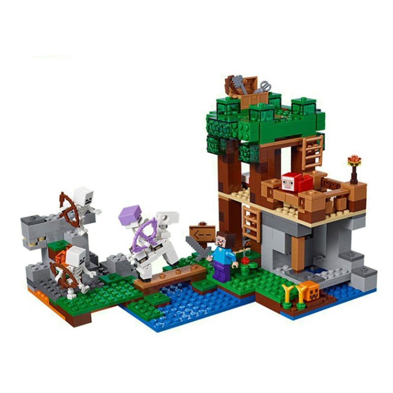 ARENA Bộ Đồ Chơi Lego Xếp Hình Minecraft Cho Bé