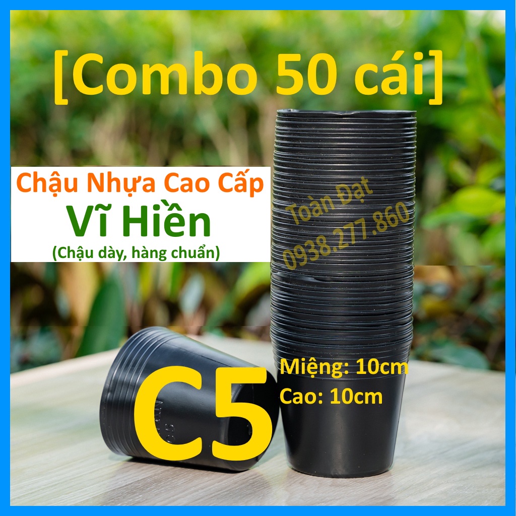Chậu nhựa C5 (10x10cm), Chậu nhựa trồng cây giá sỉ