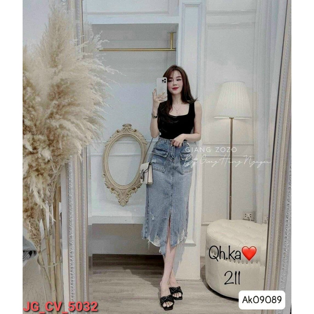 Chân váy nữ DÀI  jean  năng động HANA SHOP911 | BigBuy360 - bigbuy360.vn