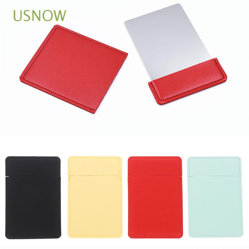 [Hàng mới về] Gương trang điểm bỏ túi siêu mỏng hình chữ nhật bằng da pu 6 màu tùy chọn