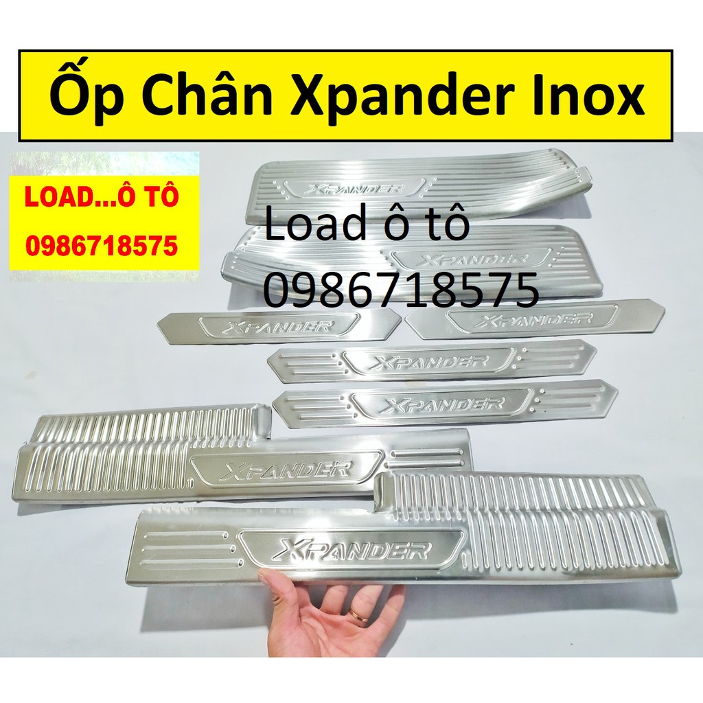 Ốp Bậc Cửa, Nẹp Bước Chân Trong Và Ngoài Xpander 2022-2018 ( 8 chi tiết ), Chất Liệu Inox Cao Cấp, nẹp bước chân xpander