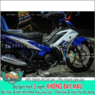 Tem rời Exciter 135 Lc trắng xanh (B) -1