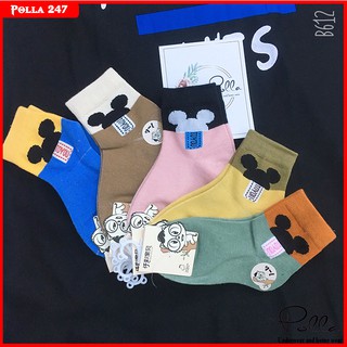 Tất cho bé gái Polla P20n, Compo 5 đôi tất gấu họa tiết siêu dễ thương cho bé gái, vớ cho bé nữ 1, 2, 3, 4, 5 tuổi