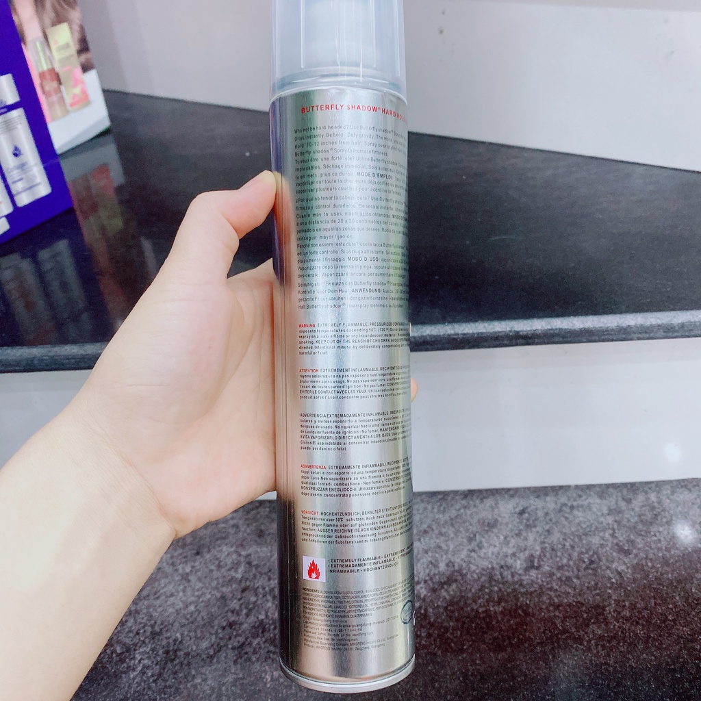 Gôm xịt tóc Butterfly Shadow 150ml 320ml 600ml Chính hãng, Gôm bạc giữ nếp tạo kiểu nam nữ GM01