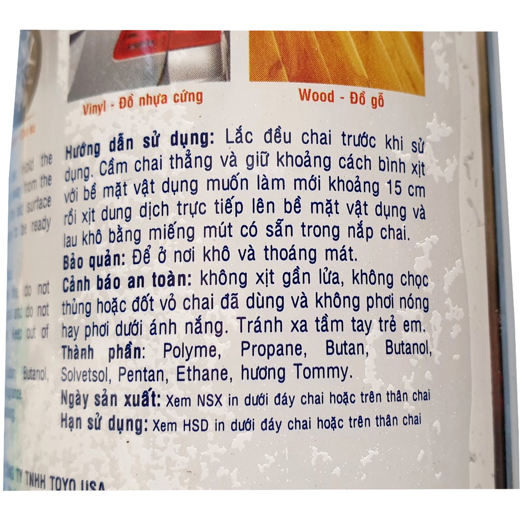 Bộ 2 chai xịt làm bóng đồ da và gỗ TOYO 2 x 500ml