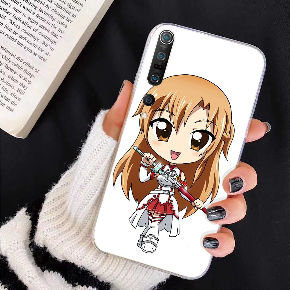 Ốp Lưng Trong Suốt In Hình Sword Art Online Cho Iphone 11 12 Mini X Xs Xr Pro Max