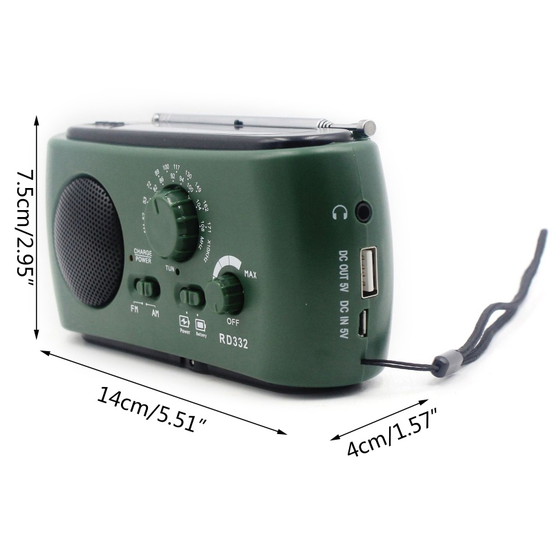 Radio AM / FM zzz Có Đèn Pin Báo Động Khẩn Cấp Cho Điện Thoại