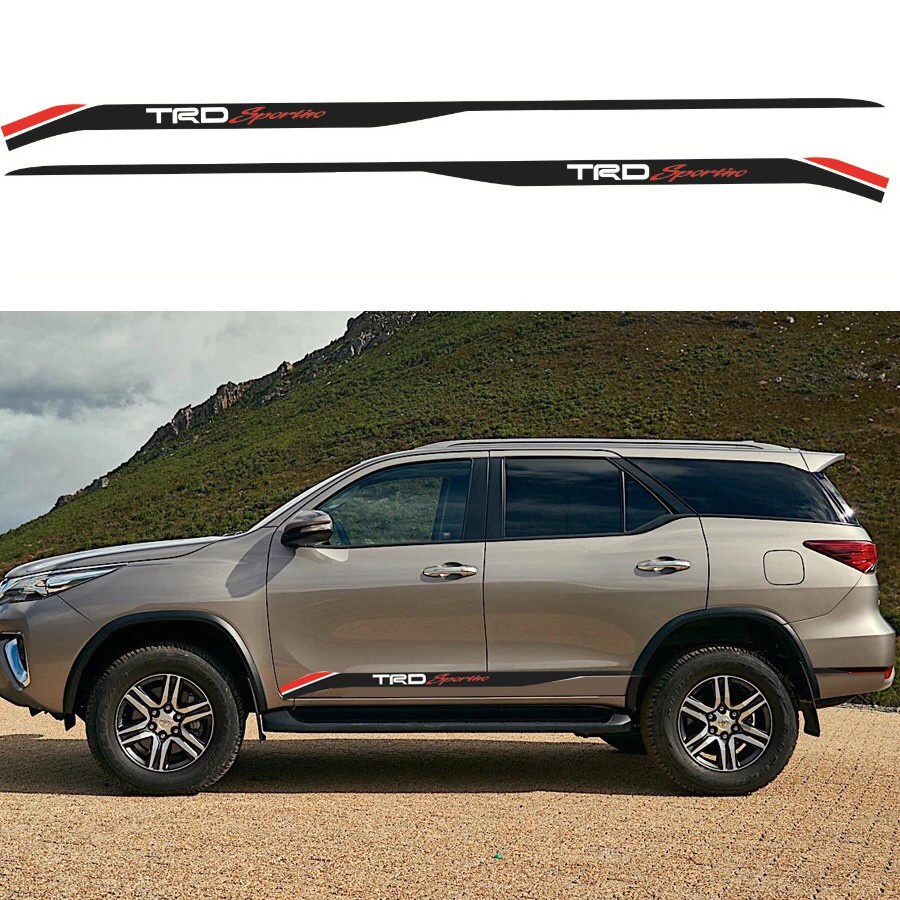 Tem xe TRD phong cách cho xe SUV 7 chỗ nhiều đời xe Toyota Fortuner đời 2019, 20202, 2021, 2022 wrap83