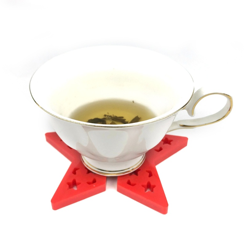 Arin Khuôn Silicone Làm Đế Lót Ly Bằng Resin Epoxy Hình Ngôi Sao Năm Cánh Cỡ Lớn Dùng Tại Nhà D