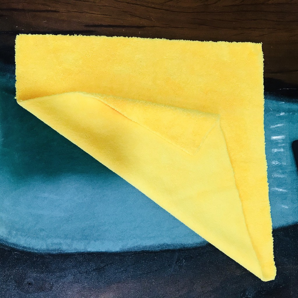 BỘ 4 KHĂN LAU ĐA DỤNG CAO CẤP: LAU WAX, SƠN, NỘI THẤT KHÔNG VIỀN MICROFIBER MAXSHINE  BẢO VỆ SƠN (MÀU VÀNG) 40CM X 40CM