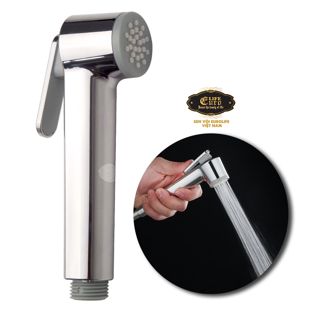 Tay xịt vệ sinh cao cấp, tăng áp cao, chất liệu nhựa ABS mạ Chrome Eurolife EL-H09  - CHỈ CÓ TAY XỊT