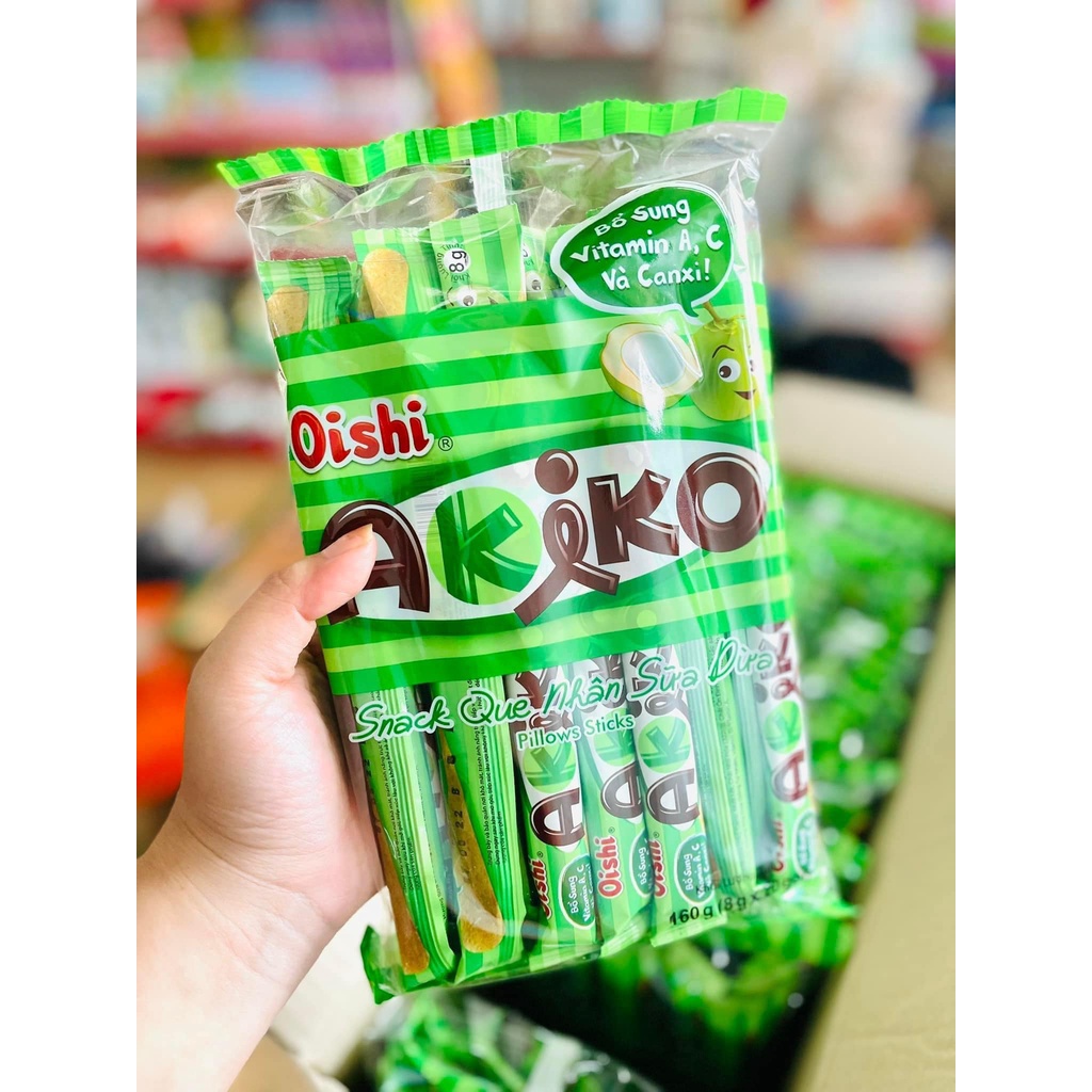 Bánh Que AKIKO OISHI Nhân Kem Hấp Dẫn Gói 160g
