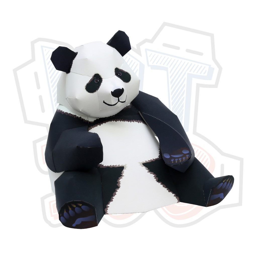 Mô hình giấy động vật gấu trúc Big Giant Panda