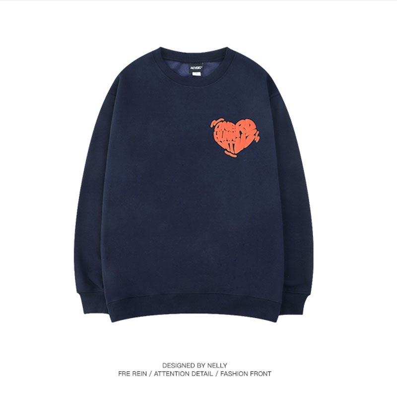 ARTANNIE Ready Stock- Áo len nữ mùa thu năm 2021 mới kiểu Hồng Kông cổ tròn cộng với áo len nhung thủy triều thương hiệu áo len rộng rãi | BigBuy360 - bigbuy360.vn