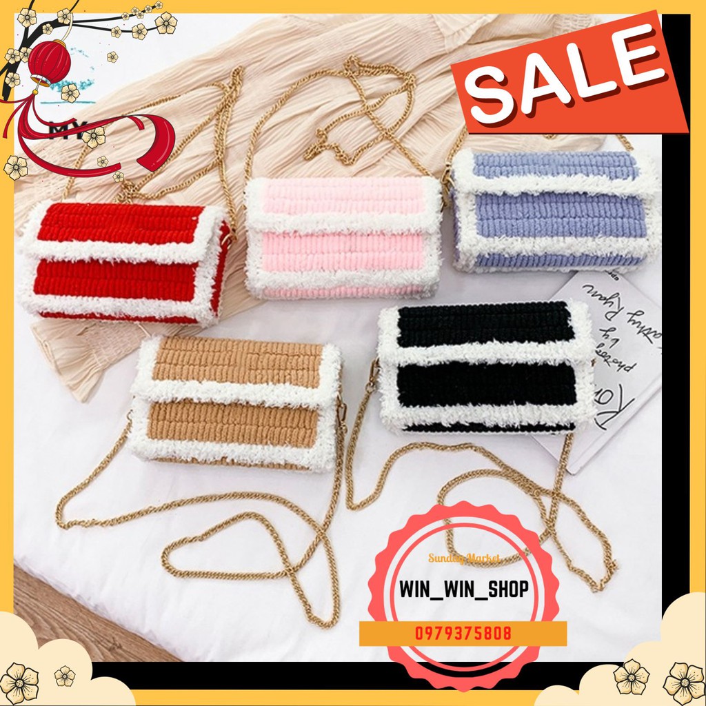 [ FREESHIP 50K ] - Túi Xách Len Dệt Tay Nhiều Phối Màu   - TÚI HANDMADE HOTREND TIKTOK 2020