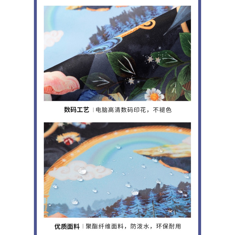 MAH Wander Túi xách chủ đề Trái đất Túi đeo vai sức chứa lớn