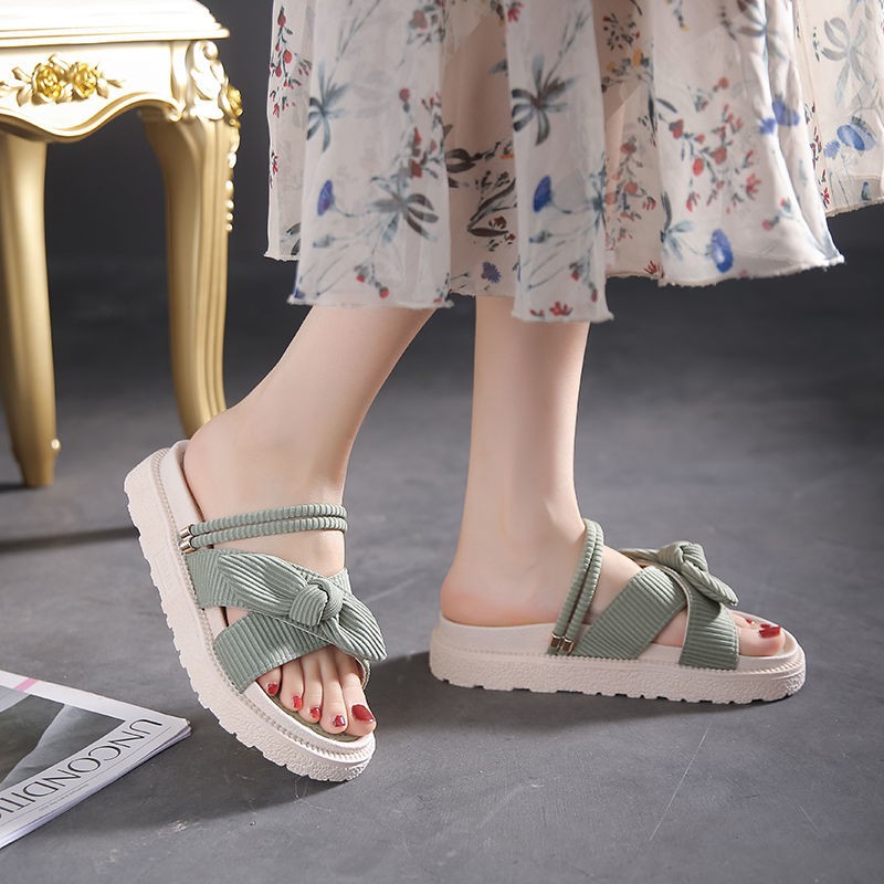 Xăng đan Đế Phẳng Phong Cách La Mã Thời Trang Mùa Hè Cho Nữ 2021