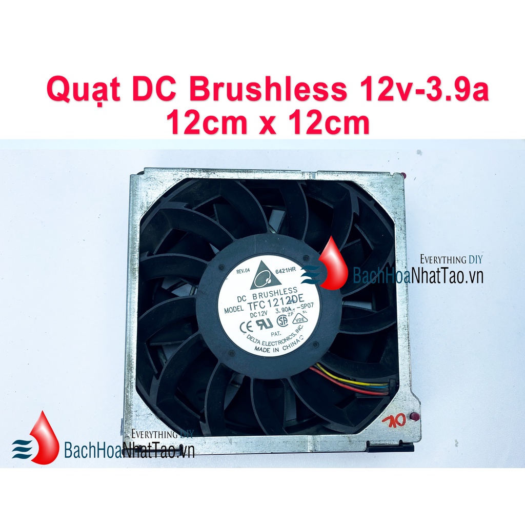 Quạt DC Brushless 12v - 12cm vuông