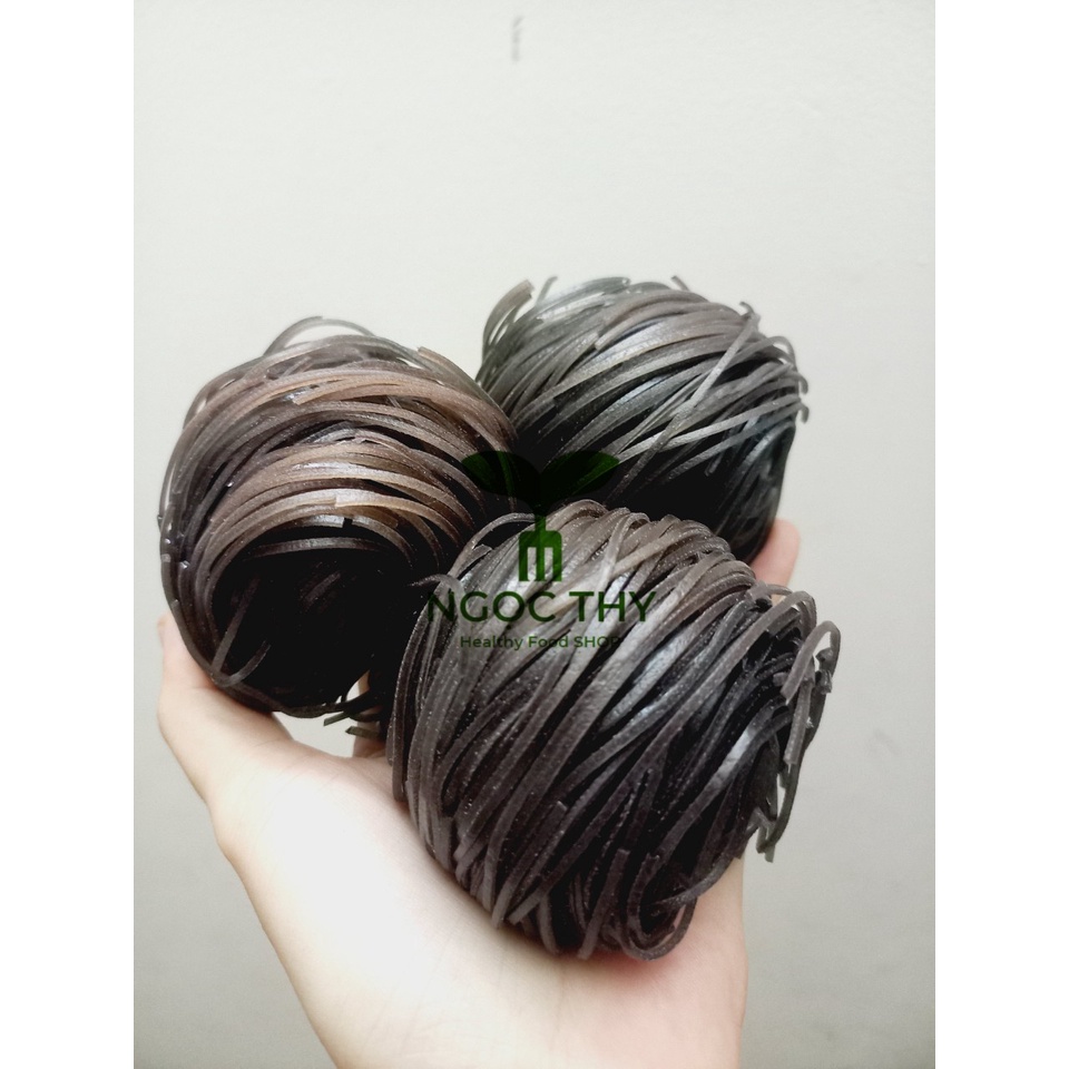 Hủ tiếu cuộn gạo lứt đen tinh than tre/hủ tíu lức đỏ ăn kiêng eatclean healthy