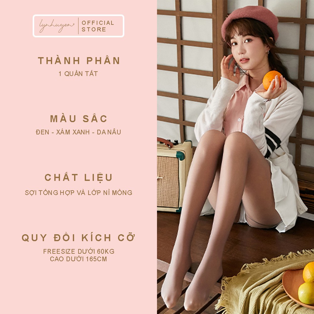 Quần Tất Nữ 3D Lót Nỉ Siêu Dai Lynhuyen - 3 Màu - Q003
