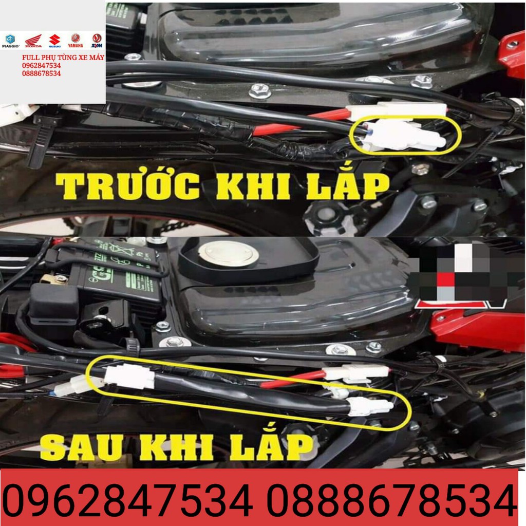 Bộ Mạch Sẵn Giắc Zin Tạo Chớp Stop F1 Chuẩn Cho Exciter 150, NVX