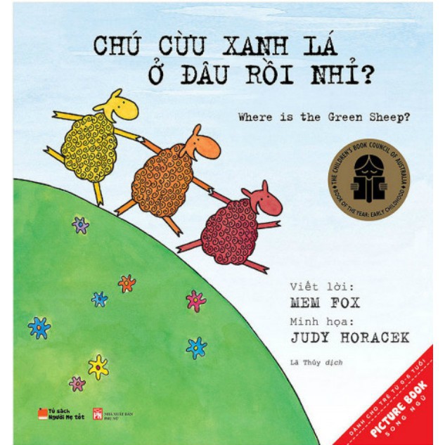 Sách - Song ngữ Picture Book - Chú Cừu Xanh Lá Ở Đâu Rồi Nhỉ?