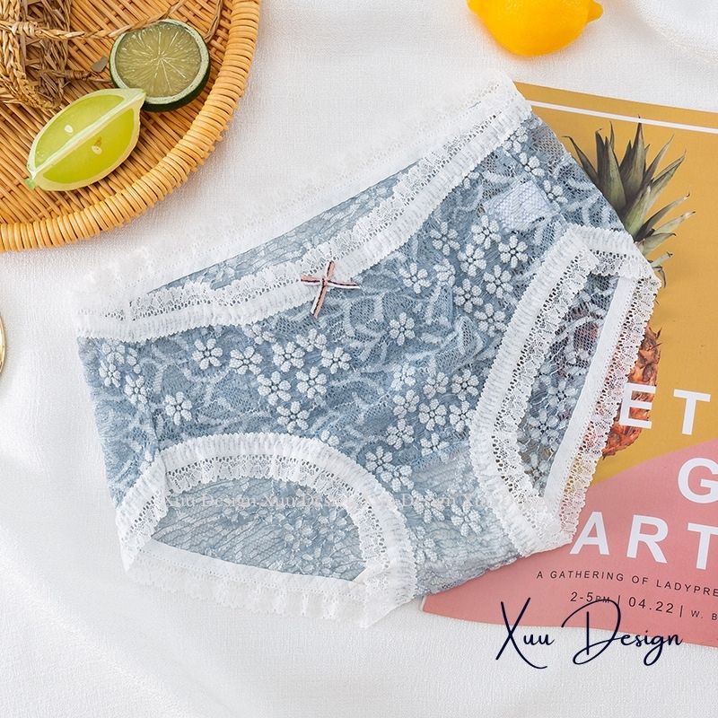 Quần lót nữ Wexuu quần lót ren thêu hoa cao cấp, ren xuyên thấu thông thoáng gợi cảm - QC114