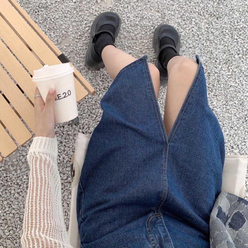 CHÂN VÁY JEAN XANH XẺ DÀI QUA GỐI_A4