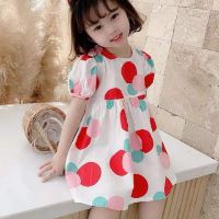 váy tơ đũi chấm bi siêu cute
