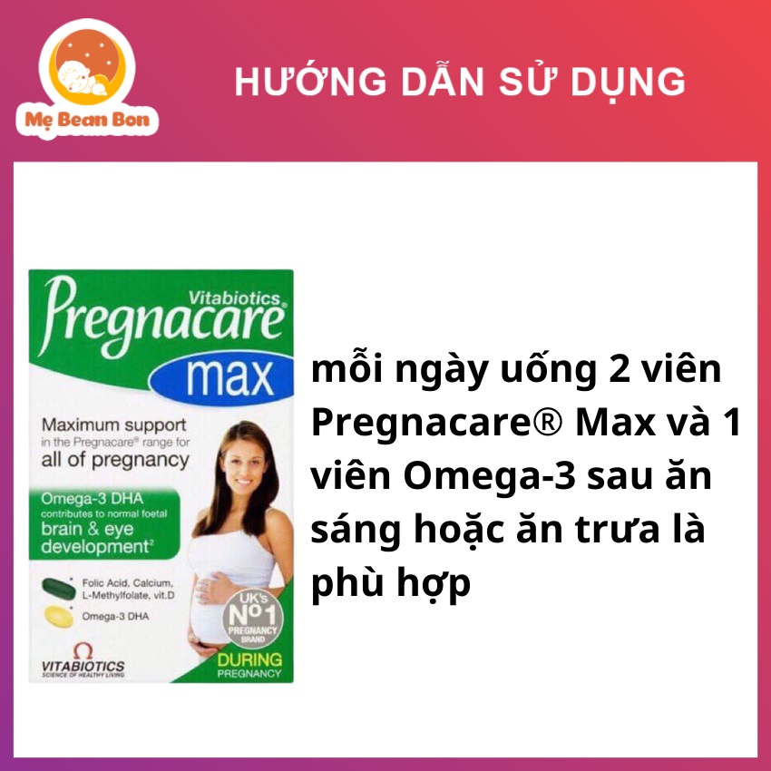 Vitamin bầu Pregnacare Max 84 viên của Anh cho bà bầu và mẹ sau sinh Bổ sung đầy đủ Folic, Sắt, DHA, Canxi cho mẹ và bé