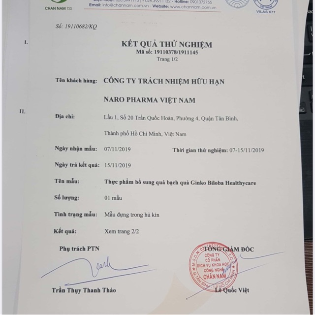 Bỗ não Ginkgo Biloba 340 viên mỹ date 2025