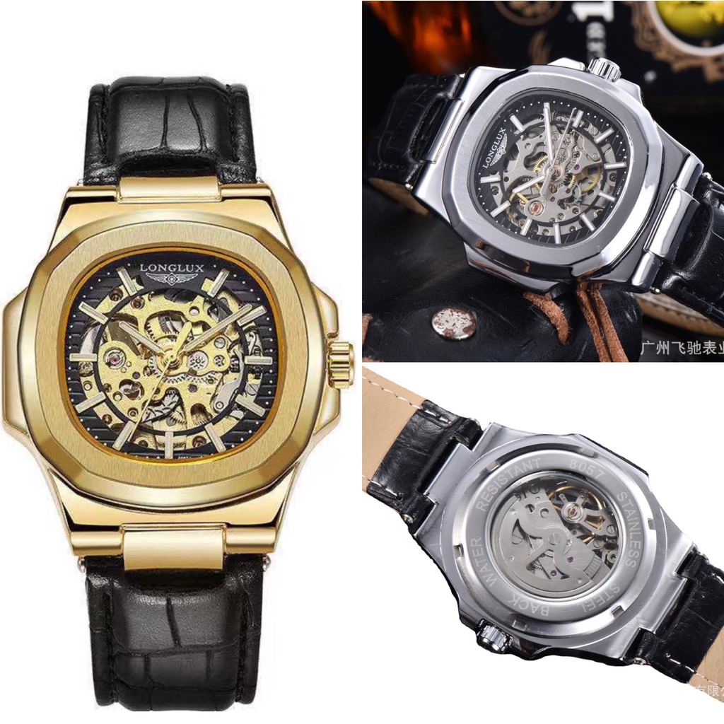 [MÁY CƠ - CHÍNH HÃNG- CHỐNG NƯỚC] Đồng hồ nam LONGLUX chính hãng MÁY CƠ fullbox bảo hành 12 tháng