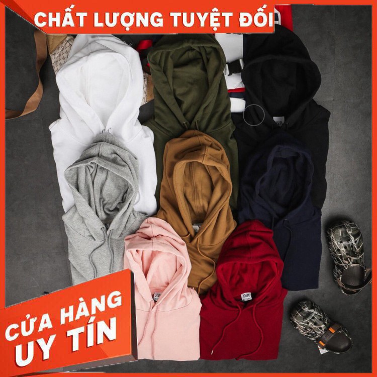 Áo hoodie ZARA - Áo khoác nỉ bông nón 2 lớp dày dặn chất lượng đẹp