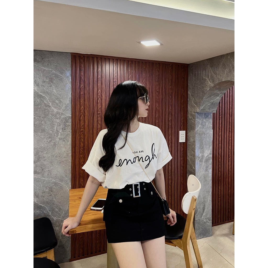Váy Ngắn KaKi Coton Co Dãn Phối Khoen  + Video, Hình Thật VA01